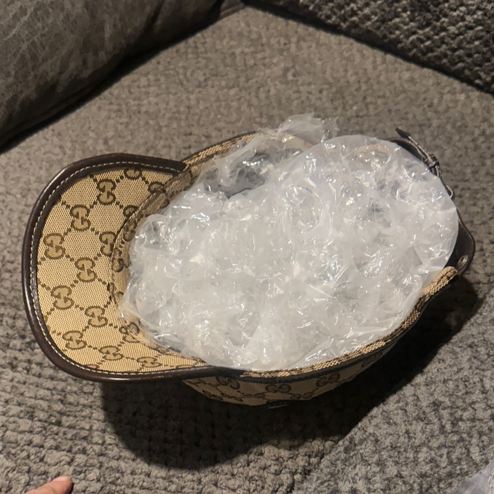 Gucci Vintage by Tom Ford Supreme GG Monogram Logo Military Canvas Cap Hat Large - Picture 5 of 7